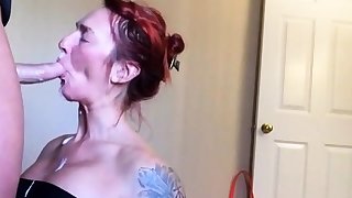 Tatooed toddler gets a facial and continues sucking