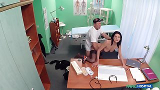 Mind blowing sex with a naked wife after doc checks her good